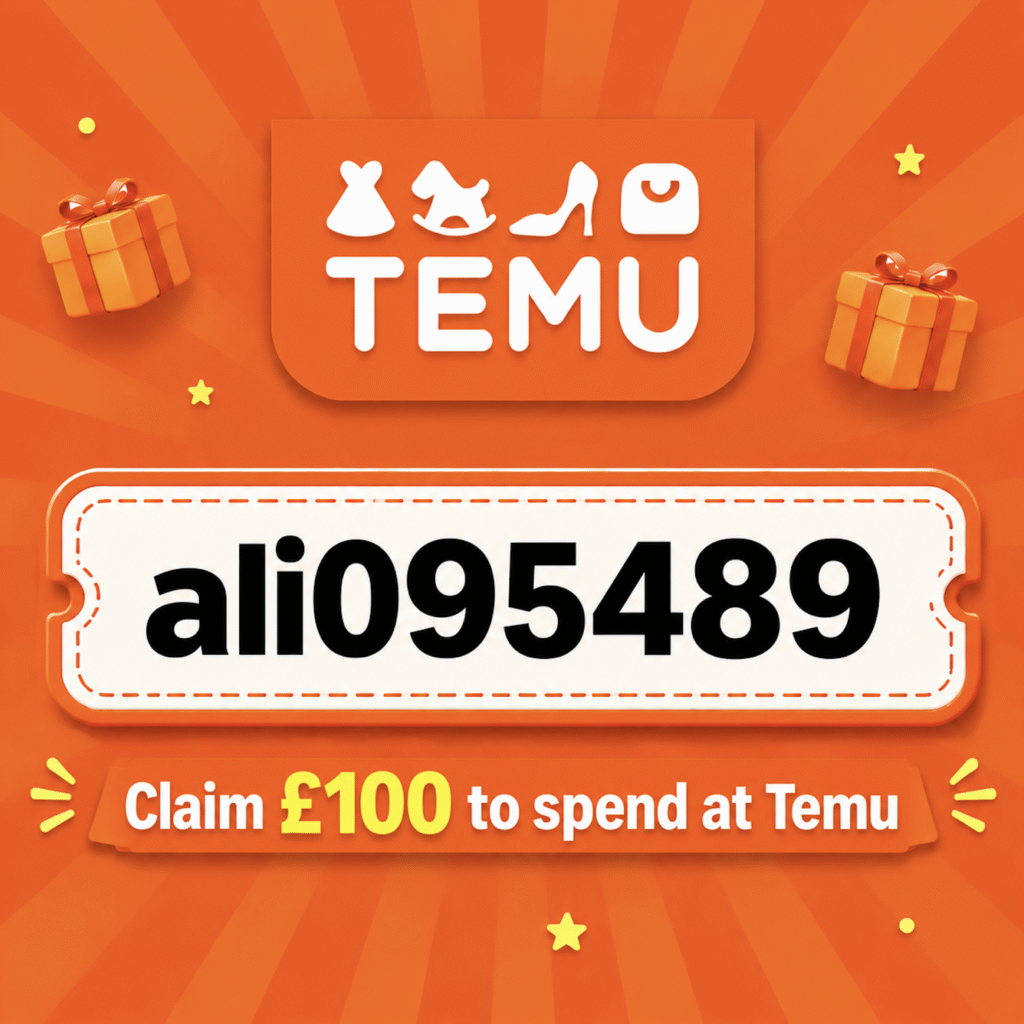 Temu £100 Coupon Celebration