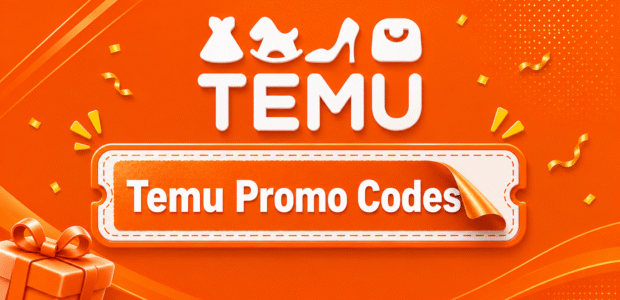 Temu Promo Codes Orange Banner
